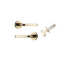 Iver Annecy Door Lever Handle On Round Rose Pair - primehardware