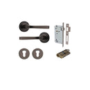 Iver Annecy Door Lever Handle On Round Rose Pair - primehardware