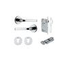 Iver Annecy Door Lever Handle On Round Rose Pair - primehardware