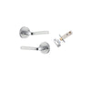 Iver Annecy Door Lever Handle On Round Rose Pair - primehardware