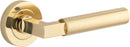 Iver Berlin Door Lever Handle On Round Rose Passage - primehardware