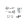 Iver Berlin Door Lever Handle On Round Rose Passage - primehardware