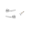 Iver Berlin Door Lever Handle On Round Rose Passage - primehardware