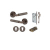 Iver Brunswick Door Lever Handle On Round Rose - primehardware