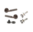Iver Brunswick Door Lever Handle On Round Rose - primehardware