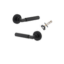 Iver Brunswick Door Lever Handle On Round Rose - primehardware