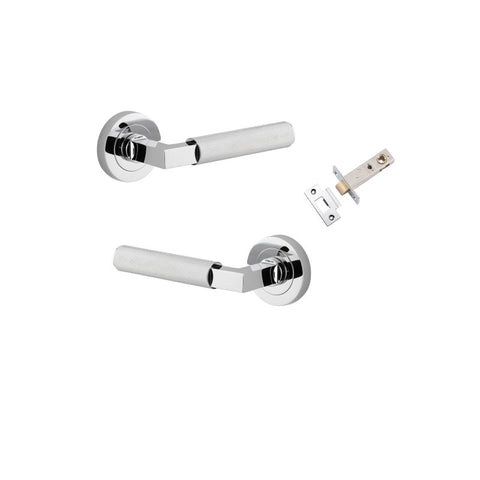 Iver Brunswick Door Lever Handle On Round Rose - primehardware