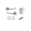 Iver Brunswick Door Lever Handle On Round Rose - primehardware