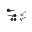 Iver Como Door Lever Handle On Round Rose - primehardware