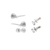 Iver Como Door Lever Handle On Round Rose - primehardware