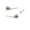 Iver Como Door Lever Handle On Round Rose - primehardware