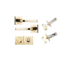 Iver Annecy Door Lever Handle On Square Rose Pair - primehardware