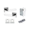 Iver Bronte Door Lever Handle On Square Rose - primehardware