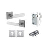 Iver Bronte Door Lever Handle On Square Rose - primehardware