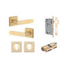 Iver Bronte Door Lever Handle On Square Rose - primehardware