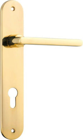 Iver Baltimore Door Lever Handle On Oval Backplate - primehardware