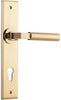 Iver Berlin Door Lever Handle On Chamfered Rectangular Backplate - primehardware