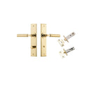Iver Berlin Door Lever Handle On Chamfered Rectangular Backplate - primehardware