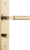 Iver Berlin Door Lever Handle On Chamfered Rectangular Backplate - primehardware