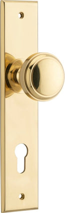 Iver Paddington Door Knob On Chamfered Backplate - primehardware