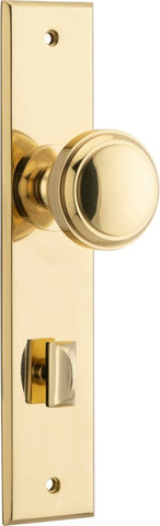 Iver Paddington Door Knob On Chamfered Backplate - primehardware