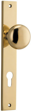 Iver Cambridge Door Knob On Rectangular Backplate - primehardware