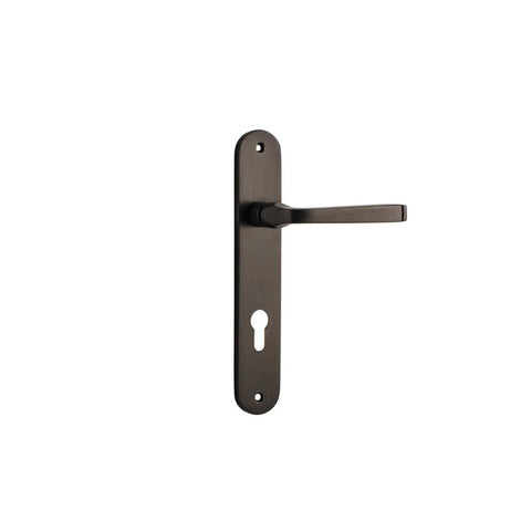 Iver Annecy Door Lever Handle On Oval Backplate - primehardware