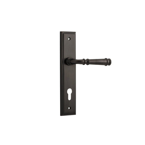 Iver Verona Door Lever Handle On Stepped Backplate - primehardware
