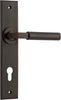 Iver Berlin Door Lever Handle On Chamfered Rectangular Backplate - primehardware