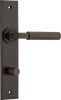 Iver Berlin Door Lever Handle On Chamfered Rectangular Backplate - primehardware