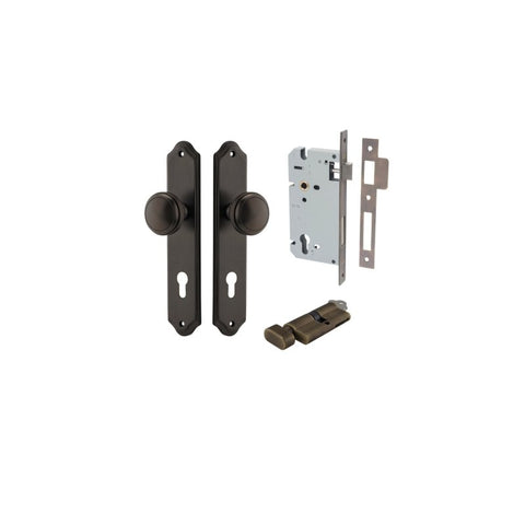 Iver Paddington Door Knob On Shouldered Backplate - primehardware