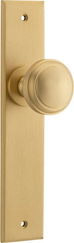Iver Paddington Door Knob On Chamfered Backplate - primehardware
