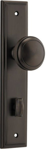 Iver Paddington Door Knob On Stepped Backplate - primehardware