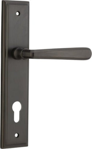 Iver Copenhagen Door Lever Handle On Stepped Backplate - primehardware