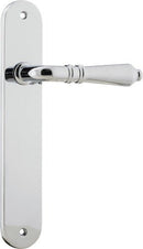 Iver Sarlat Lever Door Handle On Oval Backplate - primehardware