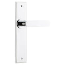 Iver Bronte Door Lever Handle On Chamfered Backplate - primehardware