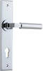 Iver Berlin Door Lever Handle On Chamfered Rectangular Backplate - primehardware