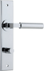 Iver Berlin Door Lever Handle On Chamfered Rectangular Backplate - primehardware