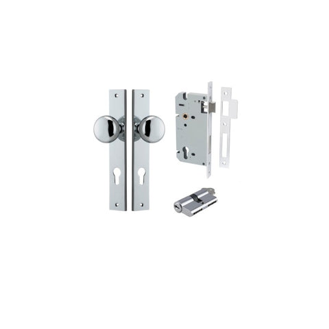Iver Cambridge Door Knob On Rectangular Backplate - primehardware