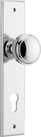 Iver Paddington Door Knob On Chamfered Backplate - primehardware