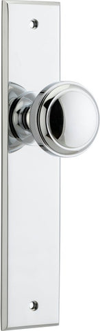 Iver Paddington Door Knob On Chamfered Backplate - primehardware