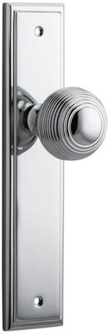 Iver Guildford Door Knob On Stepped Backplate - primehardware