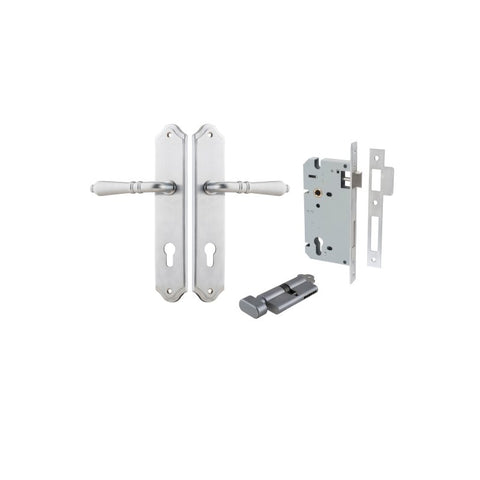 Iver Sarlat Lever Door Handle On Shouldered Backplate - primehardware