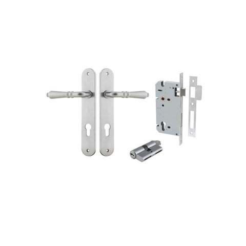 Iver Sarlat Lever Door Handle On Oval Backplate - primehardware