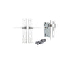 Iver Como Door Lever Handle On Chamfered Backplate - primehardware