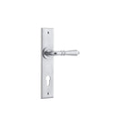Iver Sarlat Door Lever Handle On Chamfered Backplate - primehardware