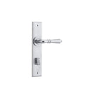 Iver Sarlat Door Lever Handle On Chamfered Backplate - primehardware