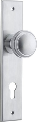 Iver Paddington Door Knob On Chamfered Backplate - primehardware