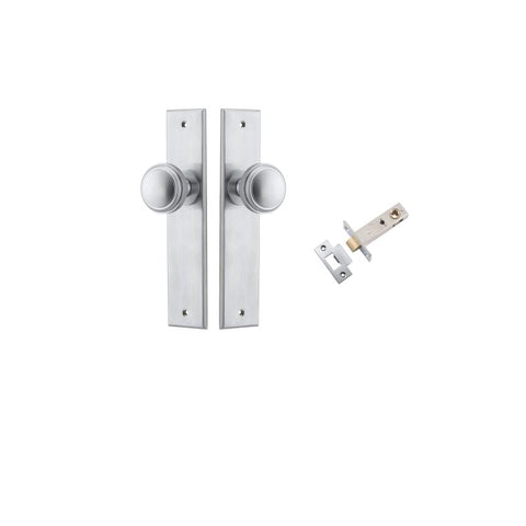Iver Paddington Door Knob On Chamfered Backplate - primehardware
