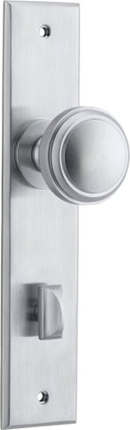 Iver Paddington Door Knob On Chamfered Backplate - primehardware